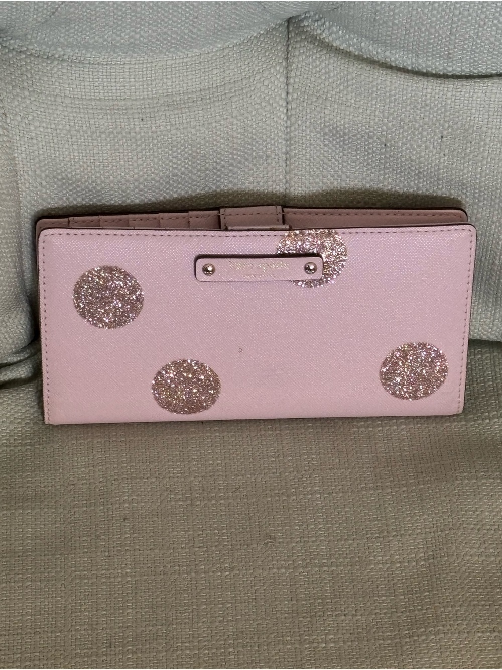 Kate Spade Pink Glitter Dot Wallet